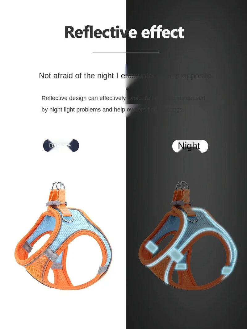 Breathable Chest Strap for Dogs, Puppy Vest Harness, Hand Leash, Suitable for Small and Medium-Sized Dogs to Walk the Dog