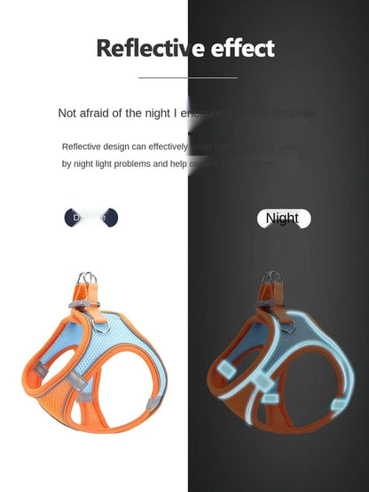 Breathable Chest Strap for Dogs, Puppy Vest Harness, Hand Leash, Suitable for Small and Medium-Sized Dogs to Walk the Dog